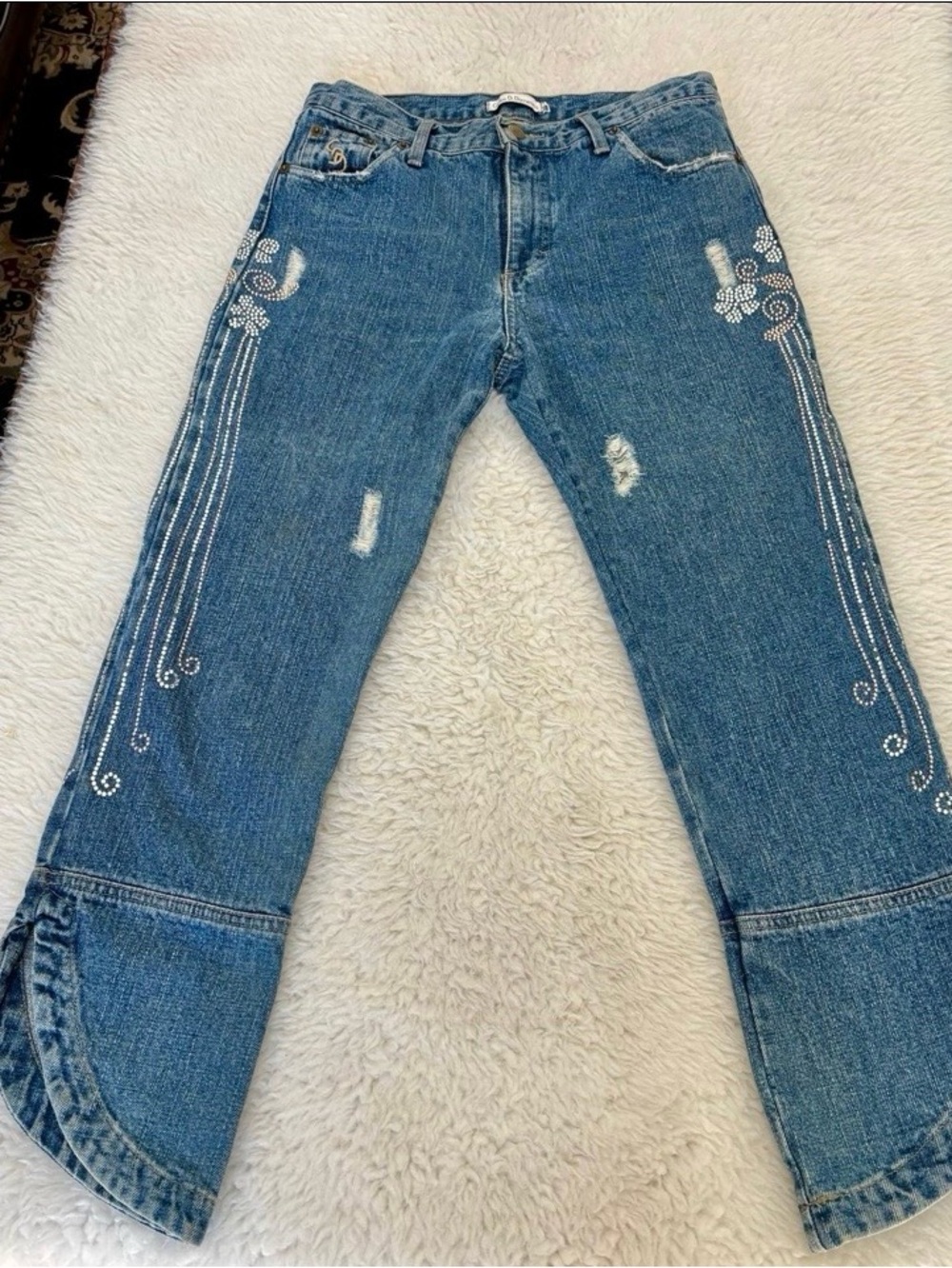 Carlos Di Domenico, Crystal cut studded Capris